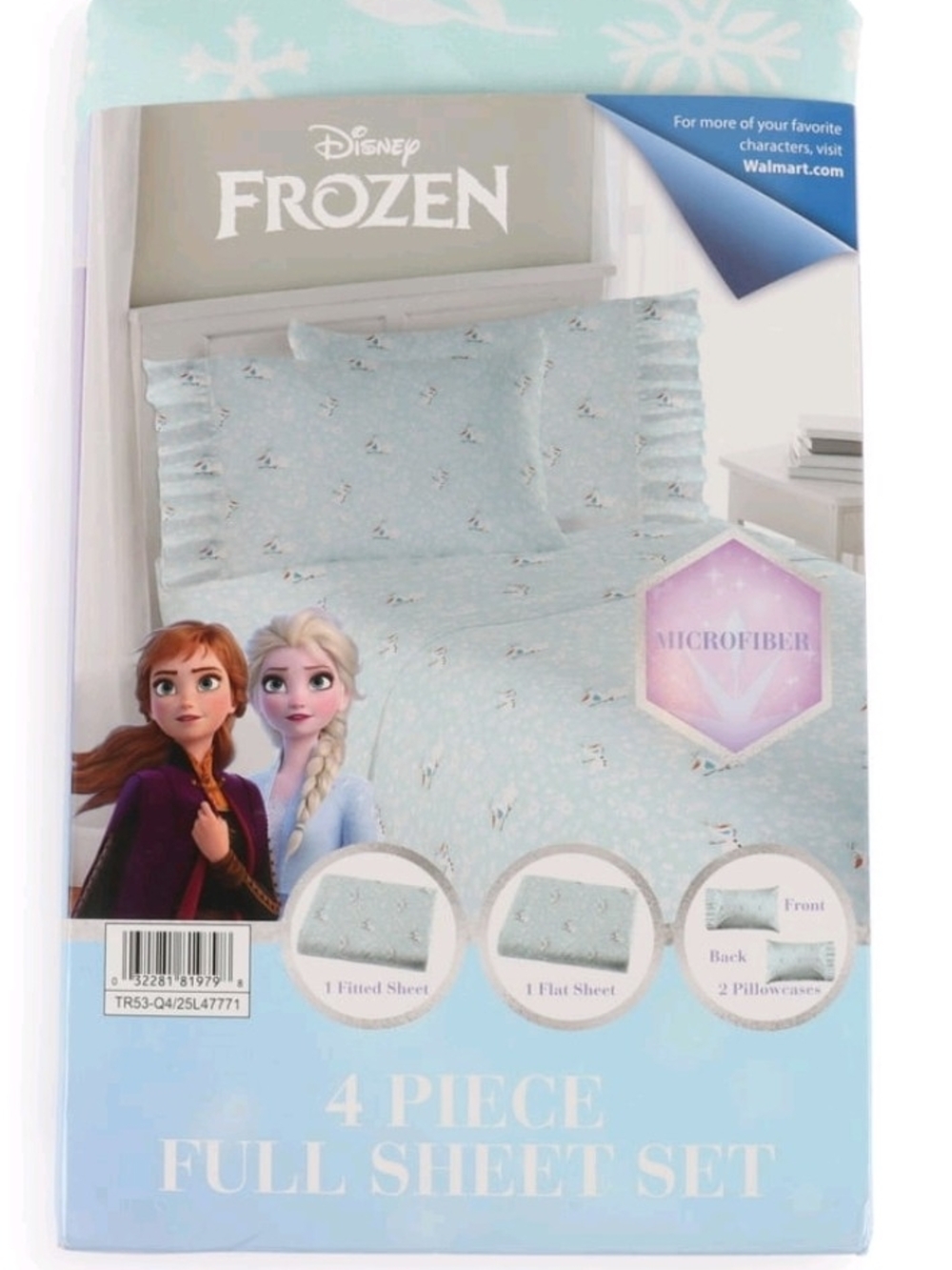 Full Size Disney Frozen Olaf Sheet Set in Light Blue